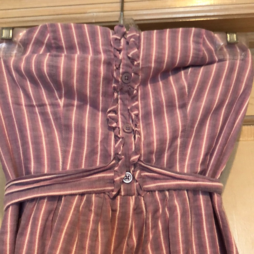 Lavender stripped tube top dress - Picture 2 of 4
